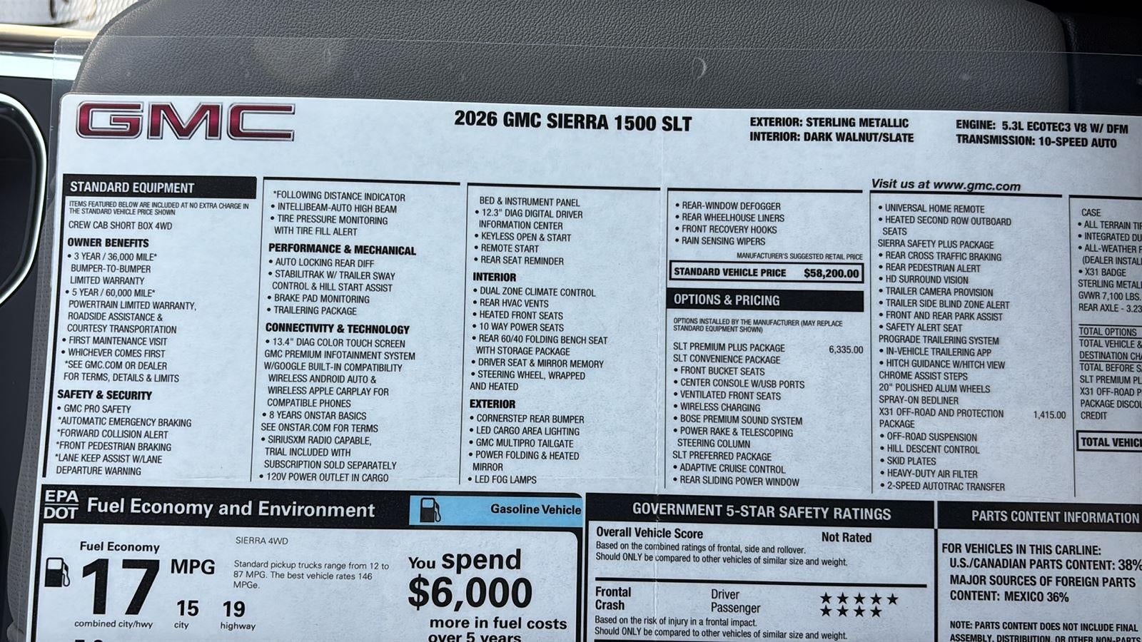 2026 GMC Sierra 1500 SLT