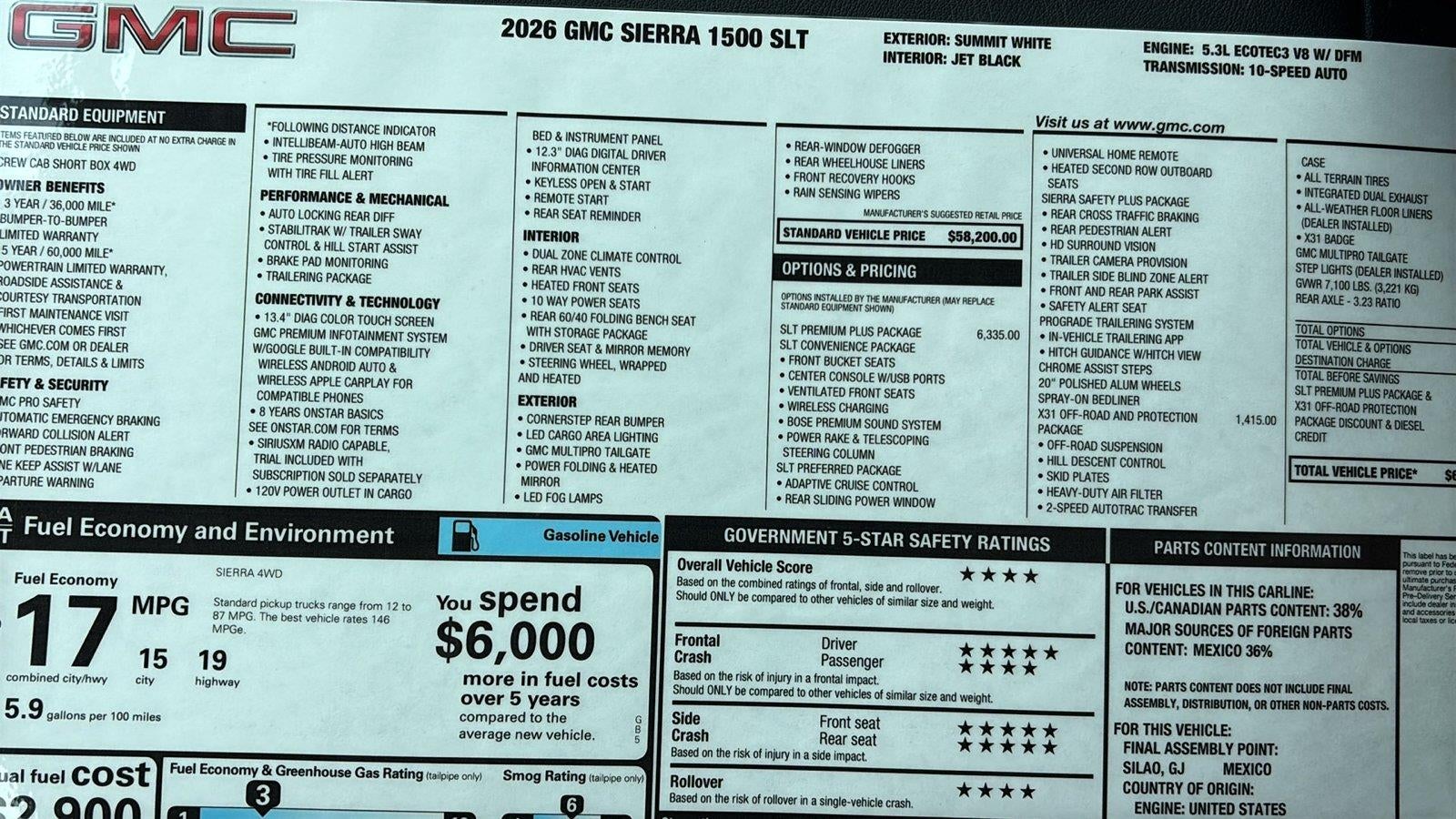 2026 GMC Sierra 1500 SLT