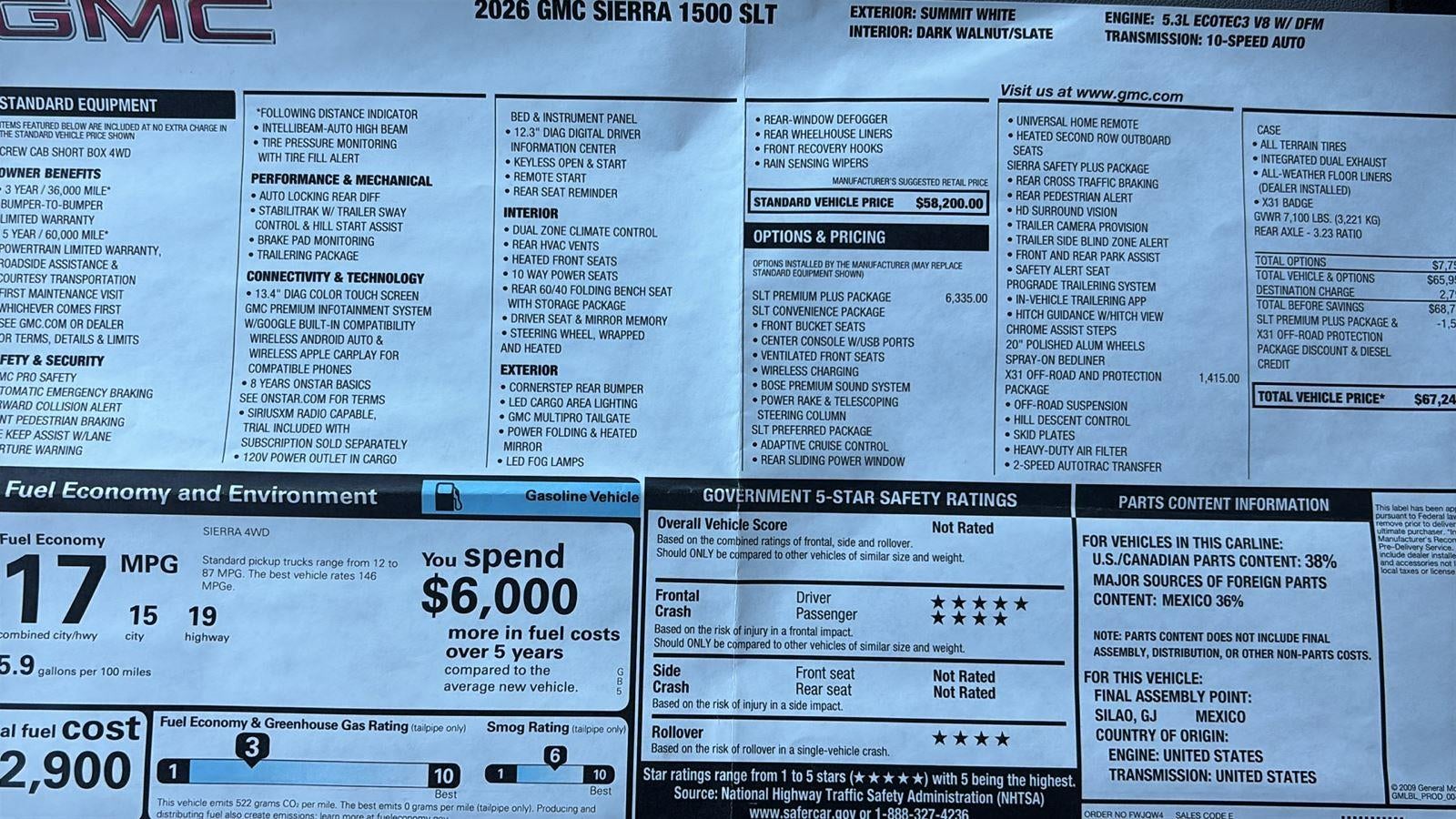 2026 GMC Sierra 1500 SLT