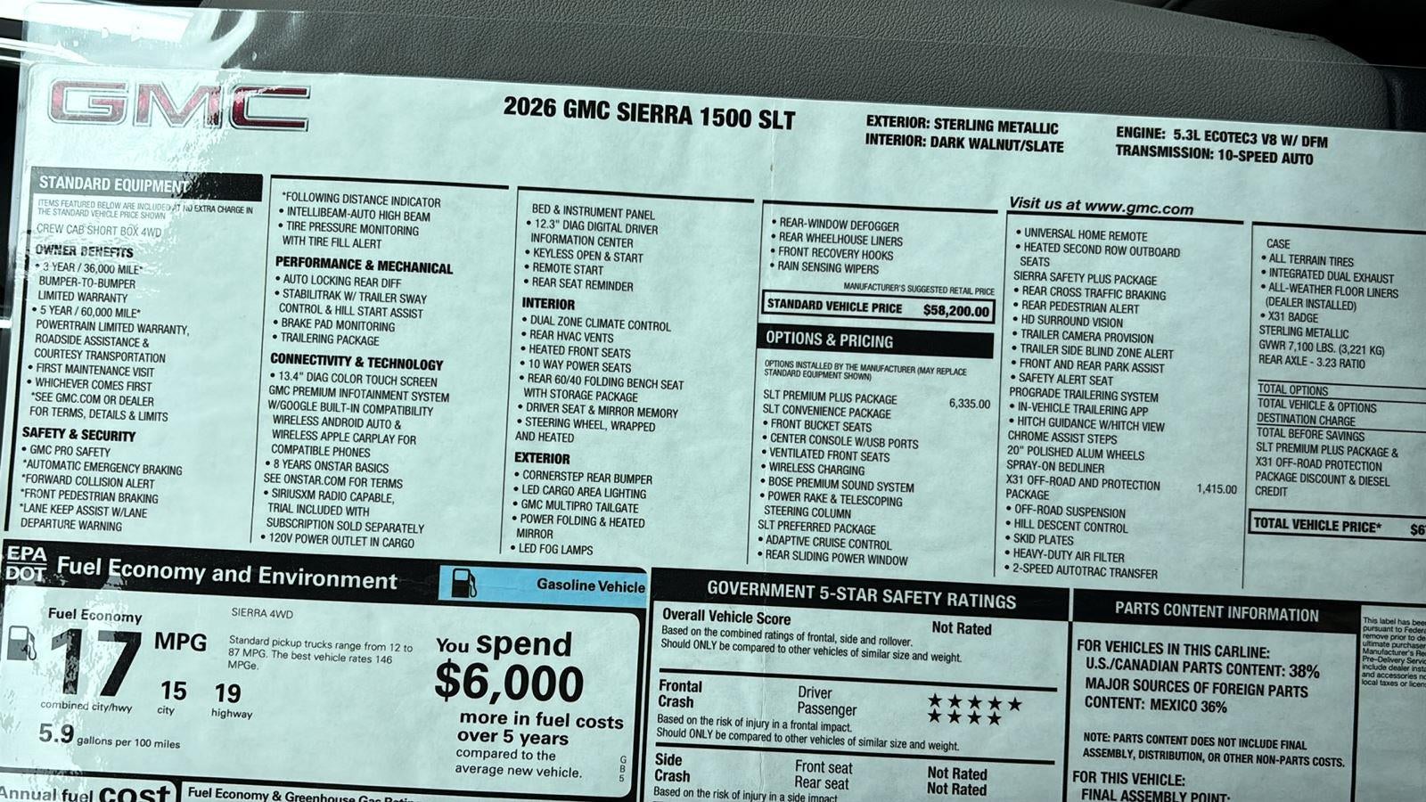 2026 GMC Sierra 1500 SLT