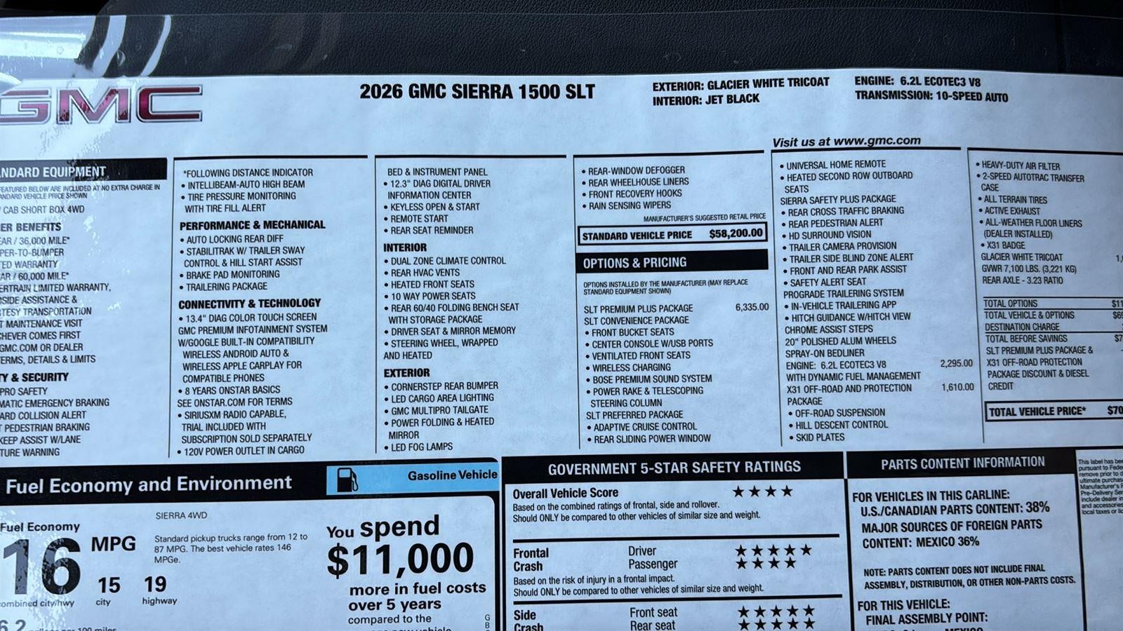 2026 GMC Sierra 1500 SLT