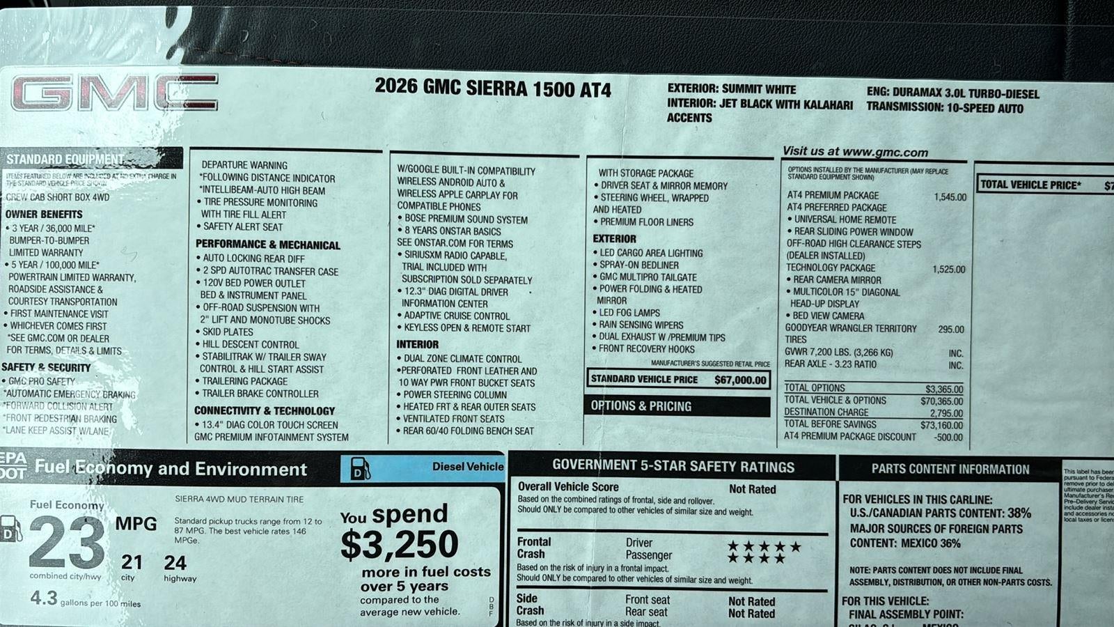 2026 GMC Sierra 1500 AT4