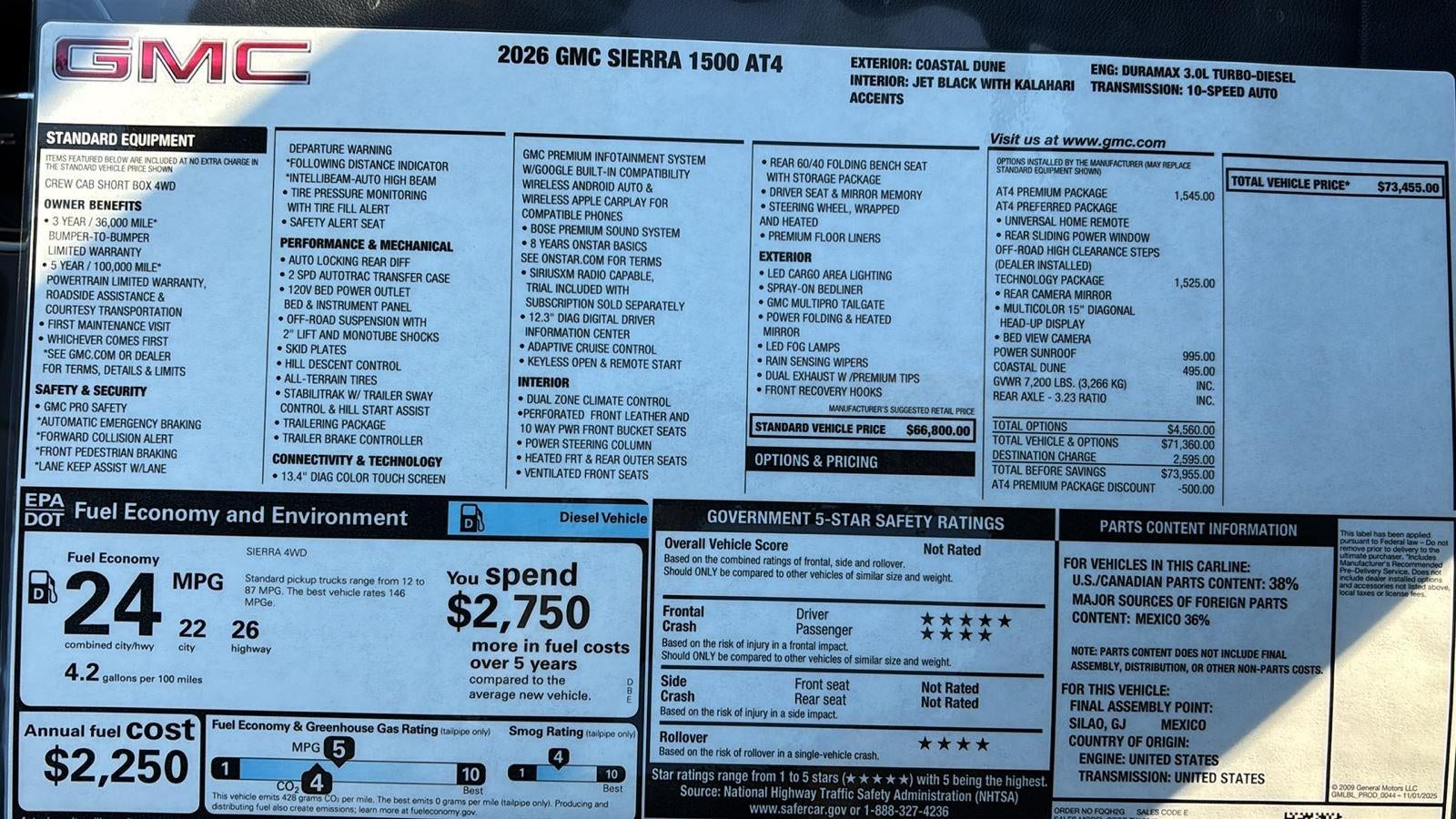 2026 GMC Sierra 1500 AT4