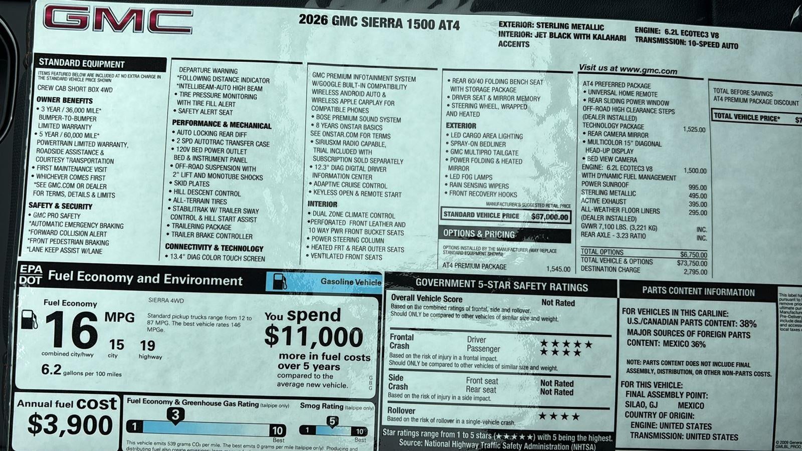 2026 GMC Sierra 1500 AT4