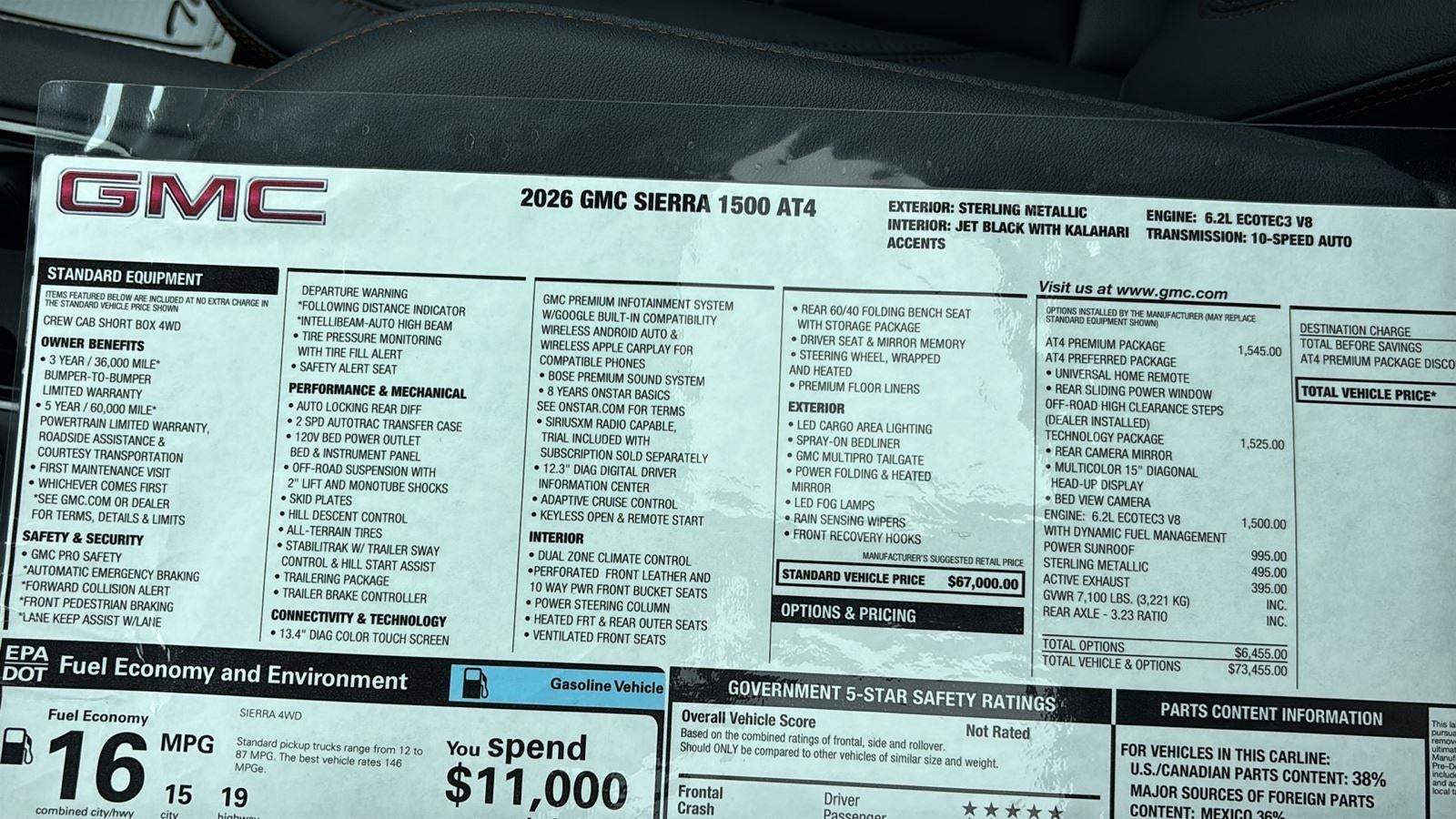 2026 GMC Sierra 1500 AT4