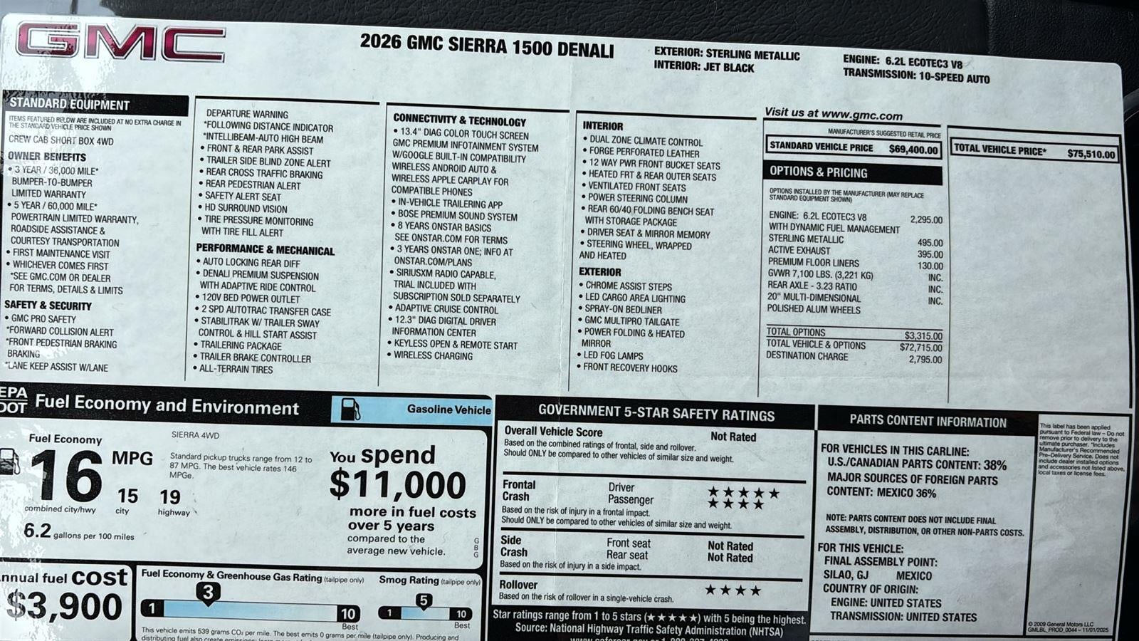 2026 GMC Sierra 1500 Denali