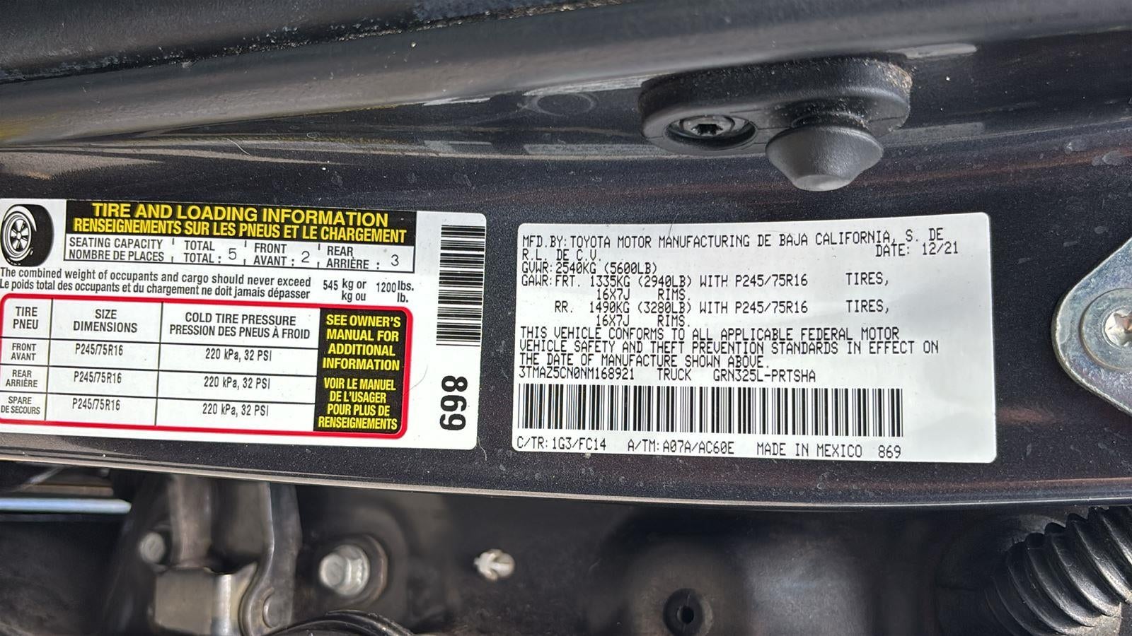 2022 Toyota Tacoma SR5 V6