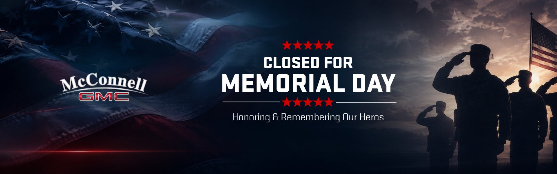 Closed For Memorial Day